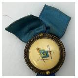 Antique Masonic Pin With Ribbon
