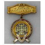 Antique 1913 MASONIC Fiftieth Anniversary Wisconsin Cosistory Valley Milwaukee Pin