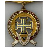 Antique 1913 MASONIC Fiftieth Anniversary Wisconsin Cosistory Valley Milwaukee Pin