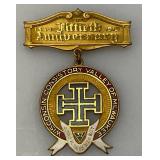 Antique 1913 MASONIC Fiftieth Anniversary Wisconsin Cosistory Valley Milwaukee Pin