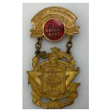 Antique 1910 MASONIC Ivanhoe Commandery Milwaukee No.24 Chicago Pin