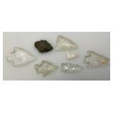 Misc. Glass & Stone Arrow Heads