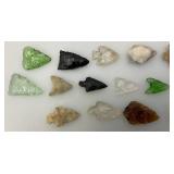 Misc. Glass & Stone Arrow Heads