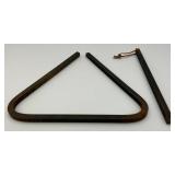 Antique Cast Iron Dinner Triangle 12"