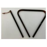 Antique Cast Iron Dinner Triangle 12"