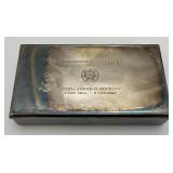 Vintage Silver Plated Box With Military Patches And More