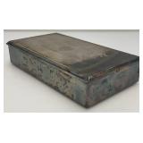 Vintage Silver Plated Box With Military Patches And More