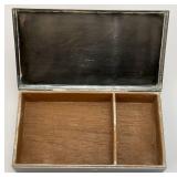 Vintage Silver Plated Box With Military Patches And More