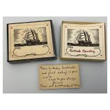 Vintage Collectible Book Plates With Note In Original Box