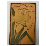 Very Old Antique Leather Post Cards Most With Old Stamps