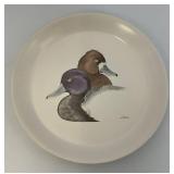 VERY RARE Bennington Potters "Blue Bill" Ducks Plate 10 1/2" Bennington Vermont #1669 YA White Agate Pottery (Nice Condition)