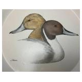 VERY RARE Bennington Potters "Pintails" Ducks Plate 10 1/2" Bennington Vermont #1669 YA White Agate Pottery (Nice Condition)