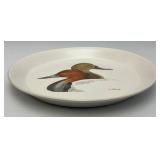 VERY RARE Bennington Potters "Canvas Back" Ducks Plate 10 1/2" Bennington Vermont #1669 YA White Agate Pottery (Nice Condition)