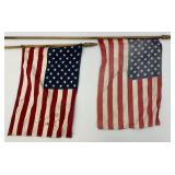 Misc. Small Flags Including 48 Star Flag And More