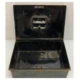 Misc. Vintage Collectibles Including Old Metal Lock Box With Key And More