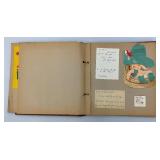 Vintage Scrapbook With Misc. Vintage Baby Items