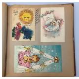 Vintage Scrapbook With Misc. Vintage Baby Items