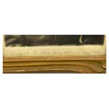 Very Old Picture Frame With Soldiers Picture And His Girlfriend, One Photo Dated 1894-1966