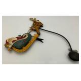 Vintage Metal Santa Sleigh Sky Hook Teeter Totter 12" x 18" With Metal Tag