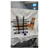 Wine Lot, Bottle Holder, Bottle Rack, and Wineglasses with cups