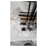 Wine Lot, Bottle Holder, Bottle Rack, and Wineglasses with cups