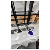 Wine Lot, Bottle Holder, Bottle Rack, and Wineglasses with cups