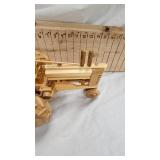 Homemade Wood Tractor Folk Art