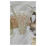 Vintage Vases, Candy Bowl, Footed Pitcher, and other items