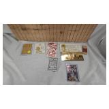 23kt Gold Foil McGwire, Joe Montana, Dan Marino, Cal Ripkin Jr, and Randy Moss Card