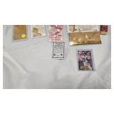 23kt Gold Foil McGwire, Joe Montana, Dan Marino, Cal Ripkin Jr, and Randy Moss Card