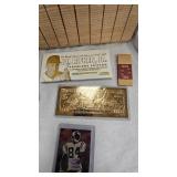 23kt Gold Foil McGwire, Joe Montana, Dan Marino, Cal Ripkin Jr, and Randy Moss Card