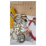 Vintage Jewelry Lot, Bracelets, Pins, Etc