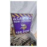 2 Washboards, 18x24 Vikings Metal Sign, and additional wall décor