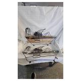 2 Washboards, 18x24 Vikings Metal Sign, and additional wall décor