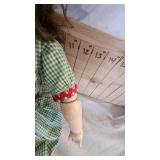 Beautiful Vintage Porcelain Doll with Wood jointed Body