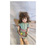 Beautiful Vintage Porcelain Doll with Wood jointed Body