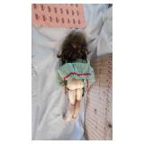 Beautiful Vintage Porcelain Doll with Wood jointed Body