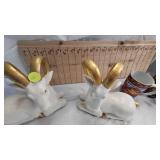 Pair of Fitz and Floyd Porcelain Rams