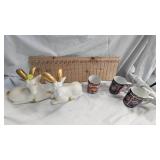 Pair of Fitz and Floyd Porcelain Rams