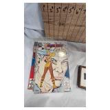 Lot of Comic Books, Dopey Dwarf Hand Puppet and Misc Patches