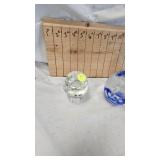 Paperweight Lot(4) with Vintage Bottle