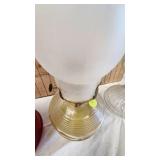 Lot of 3 Oil Lamps with glass chimneys