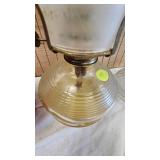 Lot of 3 Oil Lamps with glass chimneys