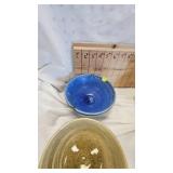 Tea Pots, Stoneware Bowls, Vase and Glass as Pictured