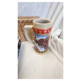 Vintage Lot, Crystal Paperweight, Crystal Dish, Glass Cups, etc