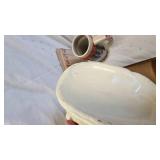 Vintage Lot, Crystal Paperweight, Crystal Dish, Glass Cups, etc