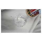 Vintage Lot, Crystal Paperweight, Crystal Dish, Glass Cups, etc