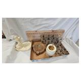 Lot of Vintage Glasses, Poodle Ashtray, Niagra Falls Ashtray, Etc
