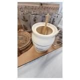 Lot of Vintage Glasses, Poodle Ashtray, Niagra Falls Ashtray, Etc