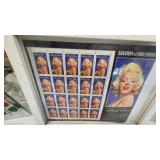 Vintage Grater Lot and Marilyn Monroe Stamp Collection in Frame